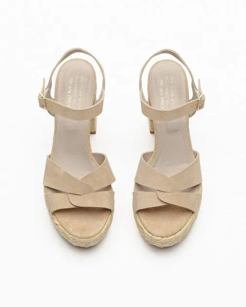 Sandalias de tacón alto PROF 1513 Beige