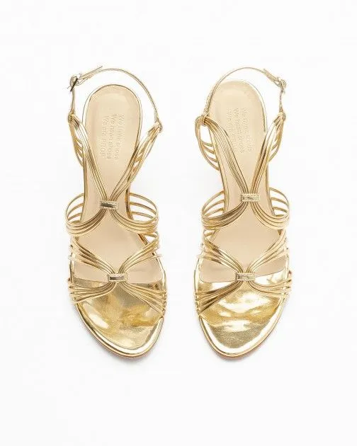 SANDALIAS DE TACóN ALTO PROF 20101239 DORADO