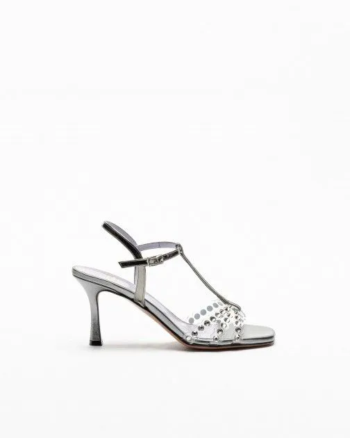 Sandalias de tacón alto PROF 5047 Plata