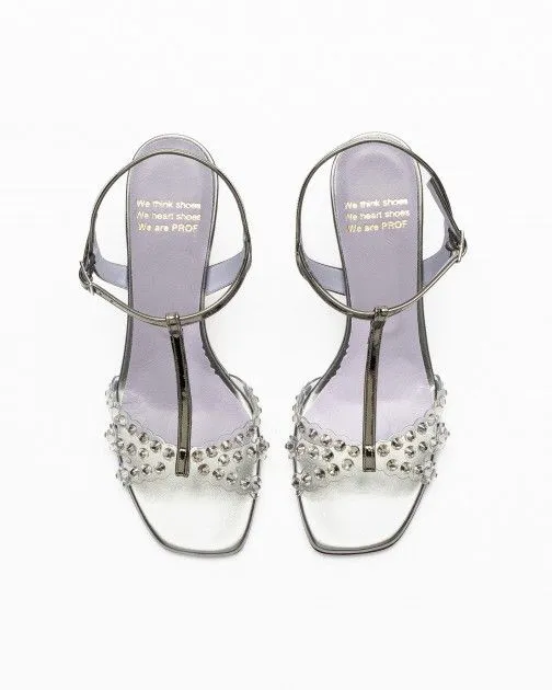 Sandalias de tacón alto PROF 5047 Plata