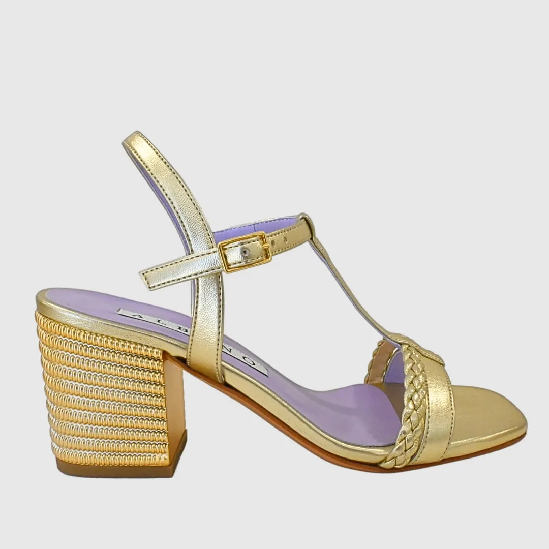 Sandalias de Tacón Dorado | Albano 5080