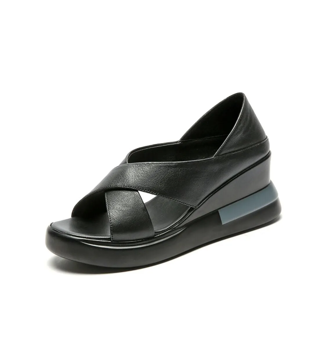 Sandalias tacón tiras cruzadas