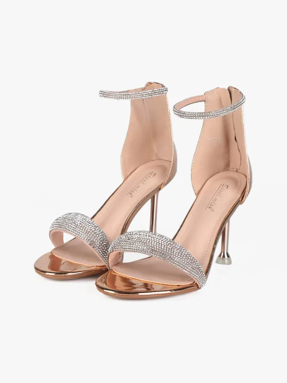 Sissi Miss Sandalias con pedrería y tacón de aguja