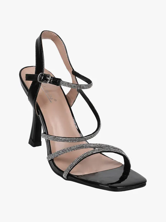 Sissi Miss Sandalias de mujer con tacón stiletto y pedrería