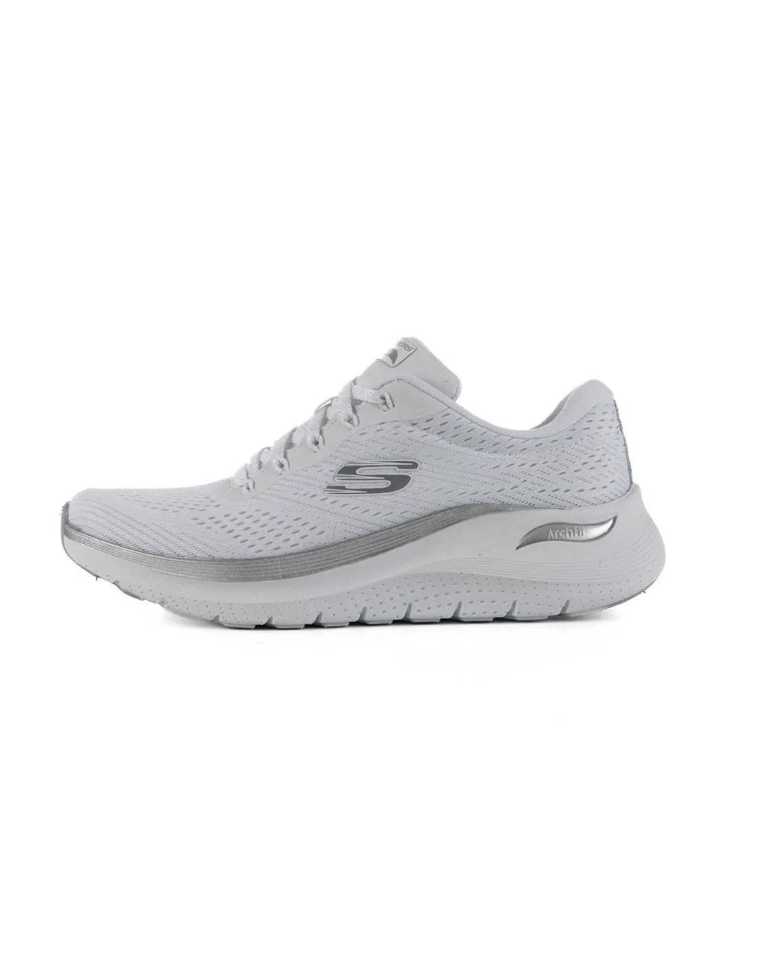 SKECHERS  ZAPATILLAS BLANCAS ARCH FIT 2.0 GLOW THE DISTANCE 150067 MUJER