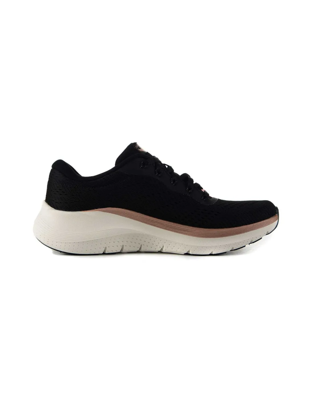 SKECHERS  ZAPATILLAS NEGRO/ROSE GOLD ARCH FIT 2.0 GLOW THE DISTANCE 150067 MUJER