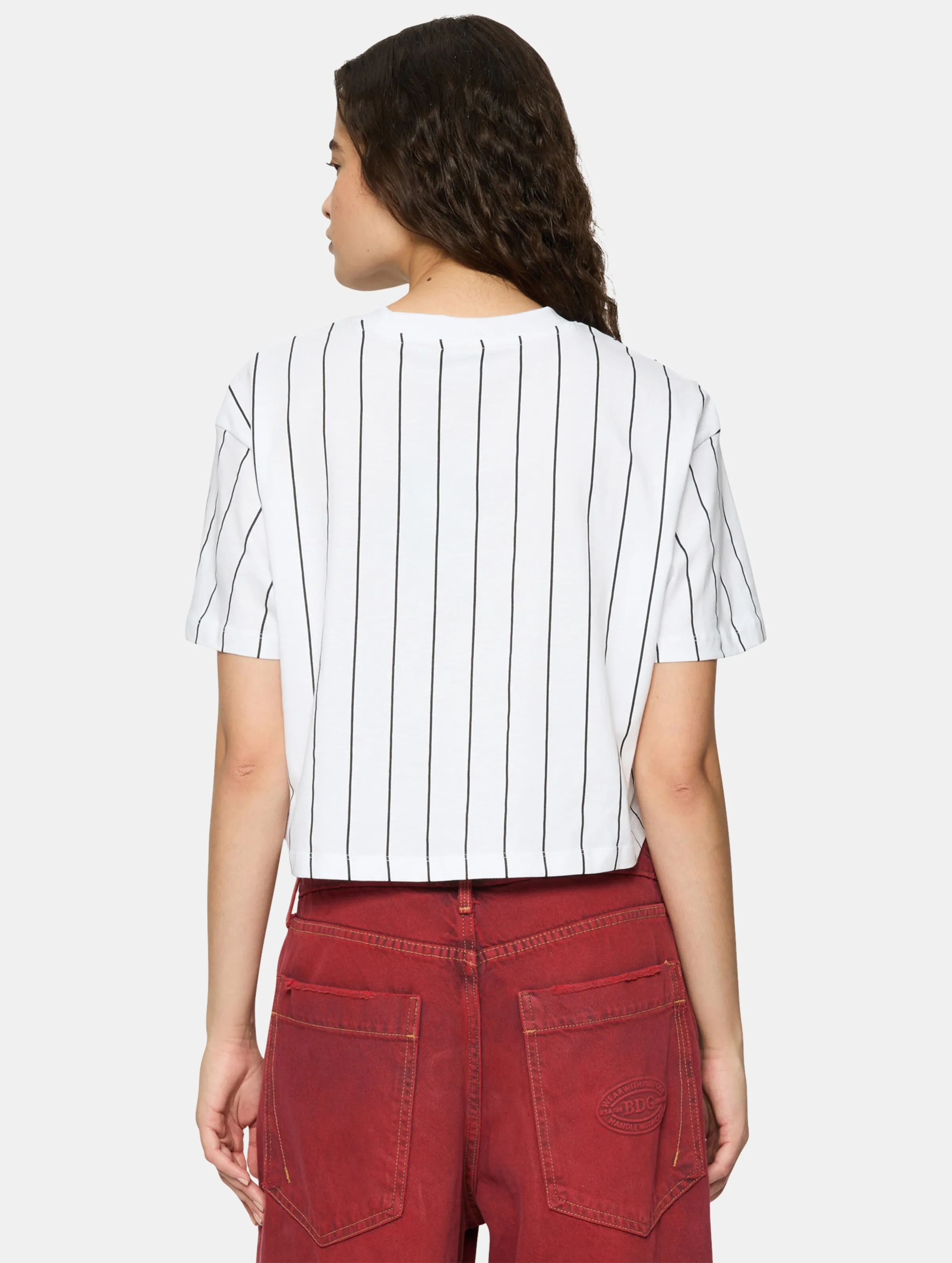 Small Signature Essential Pinstripe Crop 