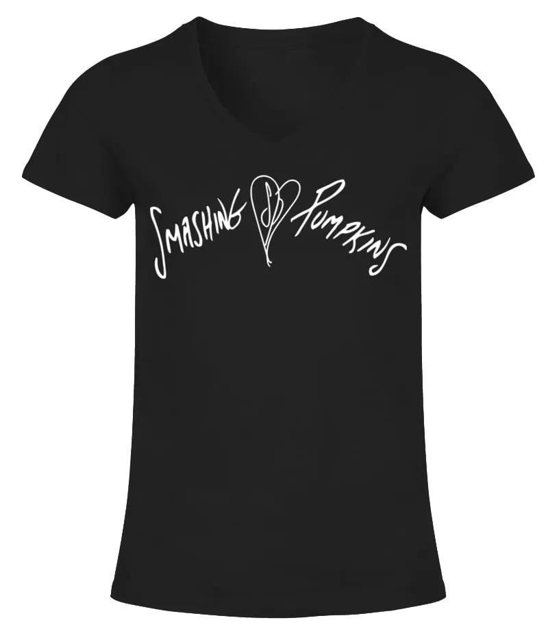Smashing Pumpkins 08 BK Camiseta cuello pico Mujer