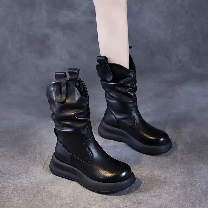 Socioc™ | Botas de piel auténtica y suave