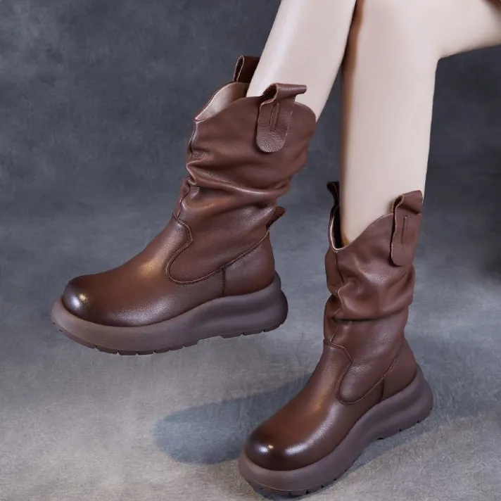 Socioc™ | Botas de piel auténtica y suave