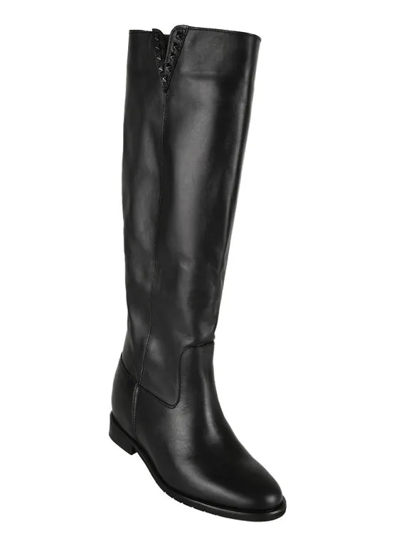 Solada Botas de mujer de piel con tachuelas