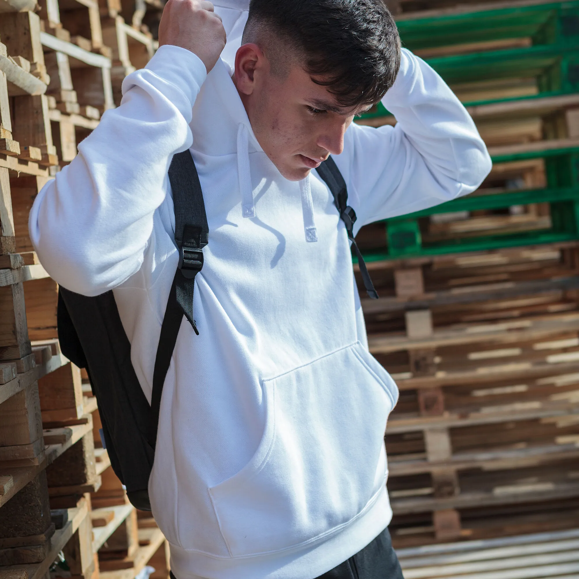 Sudadera con capucha hombre Montana blanco