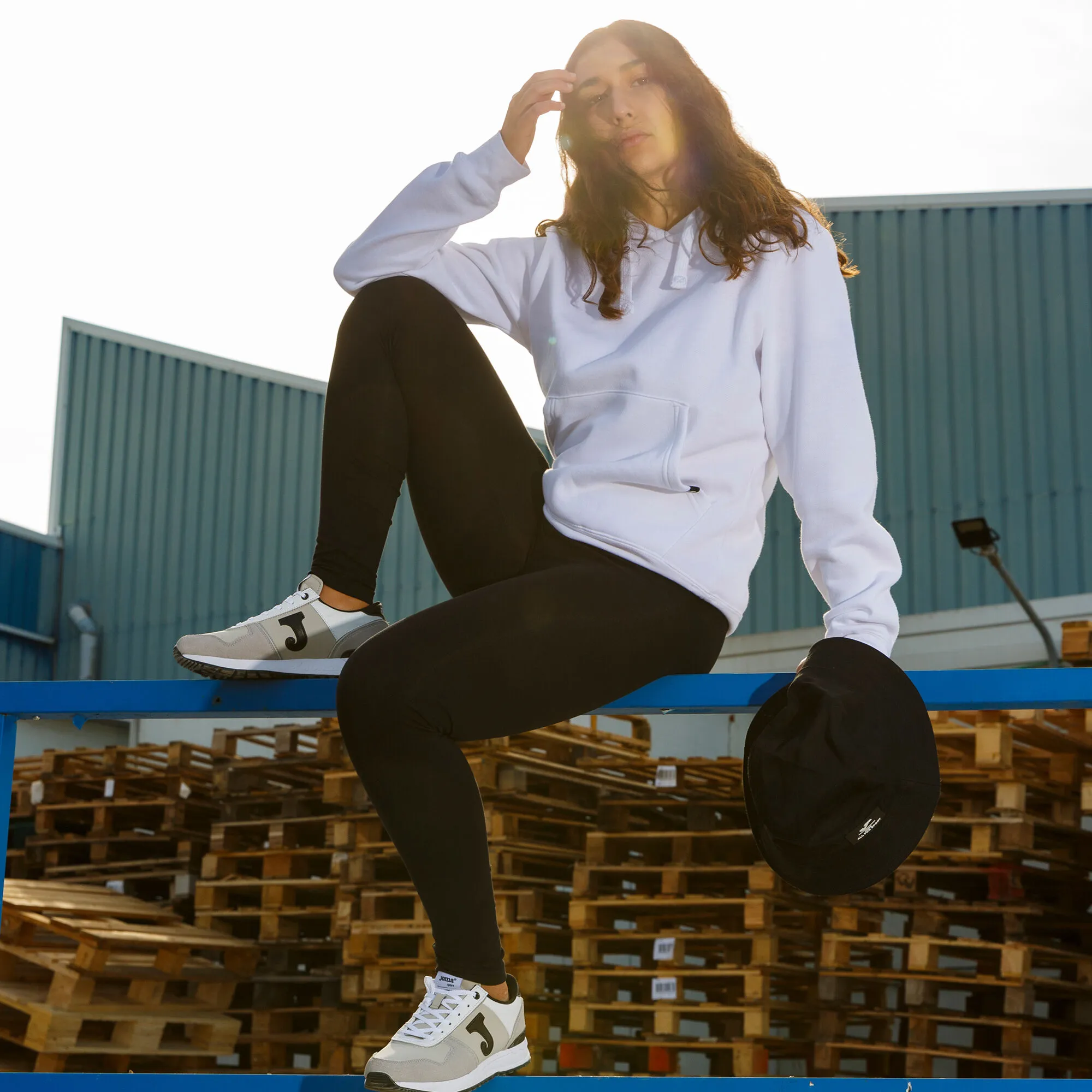Sudadera con capucha mujer Montana blanco