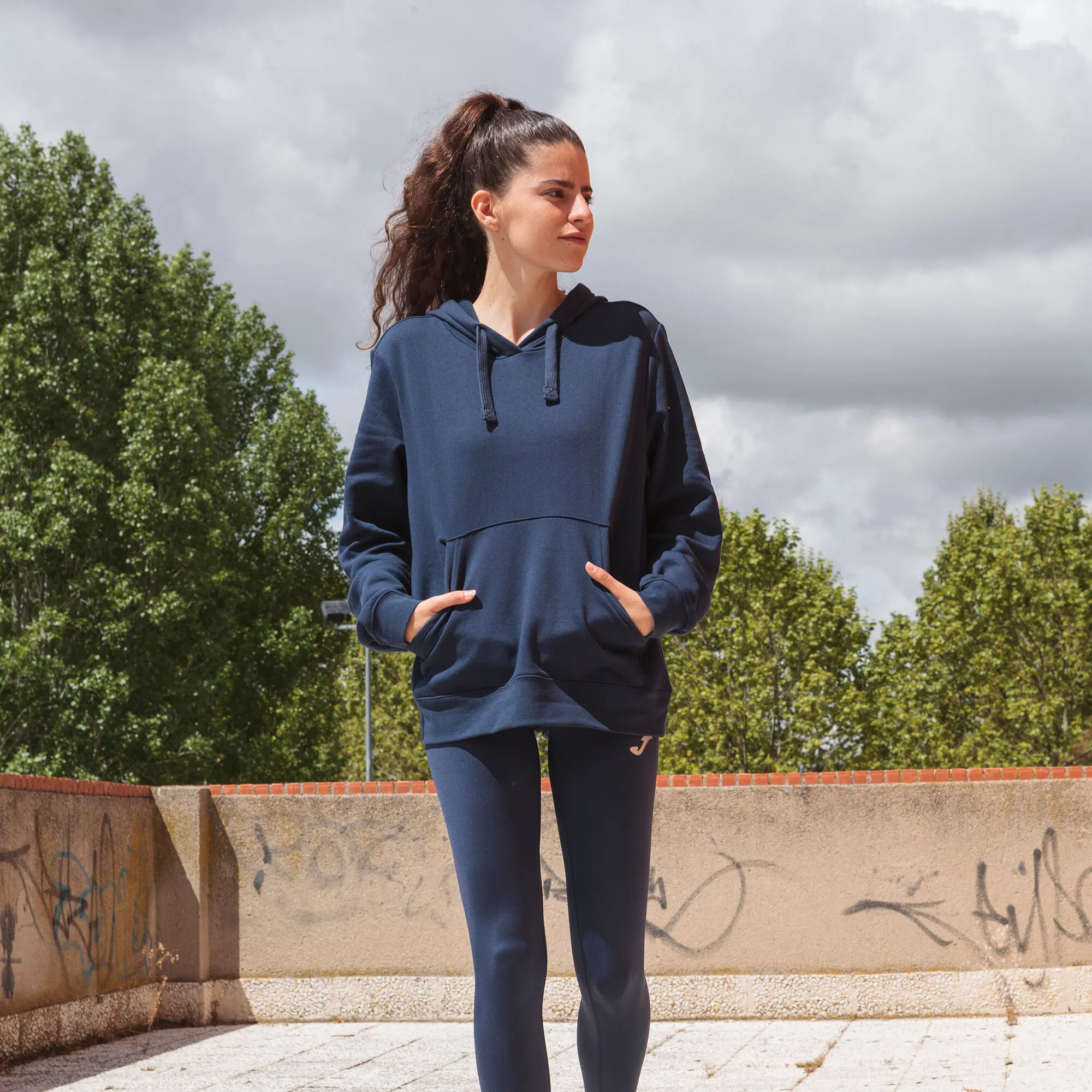Sudadera con capucha mujer Montana marino