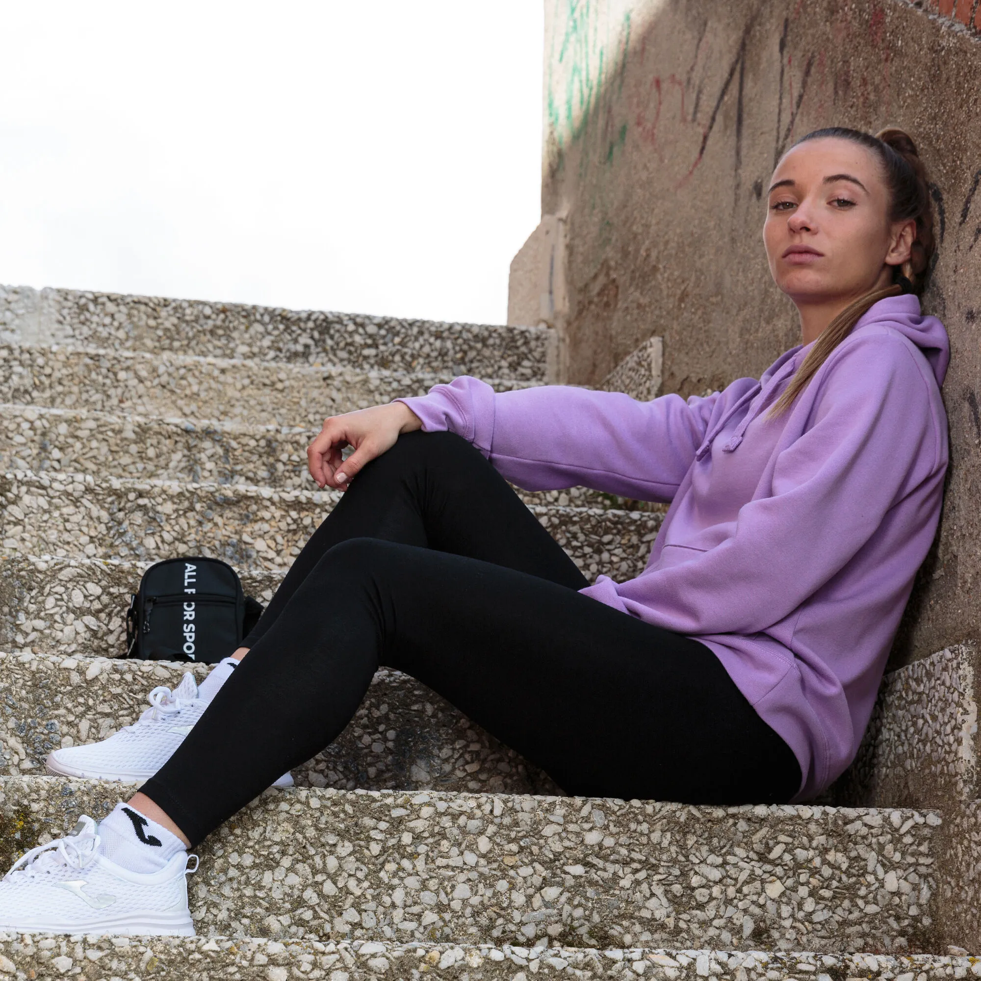 Sudadera con capucha mujer Montana morado