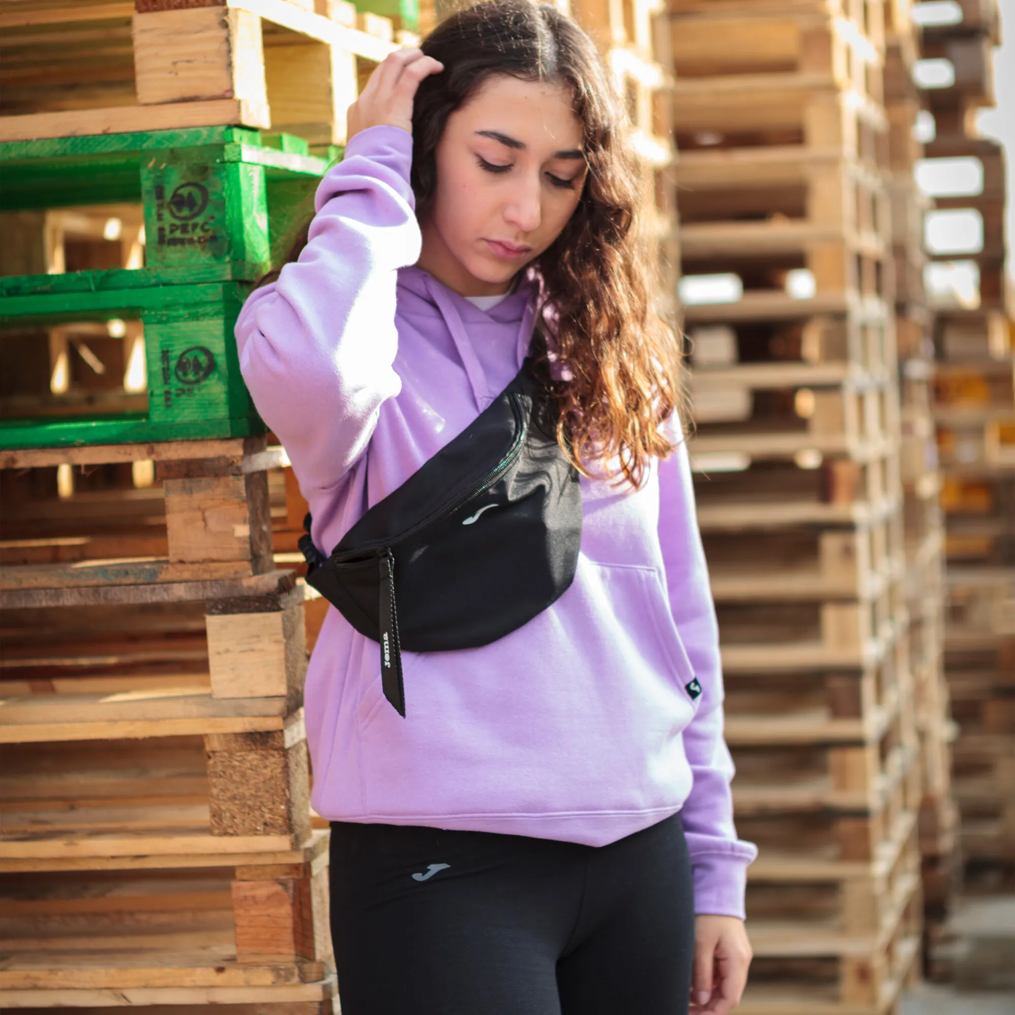 Sudadera con capucha mujer Montana morado