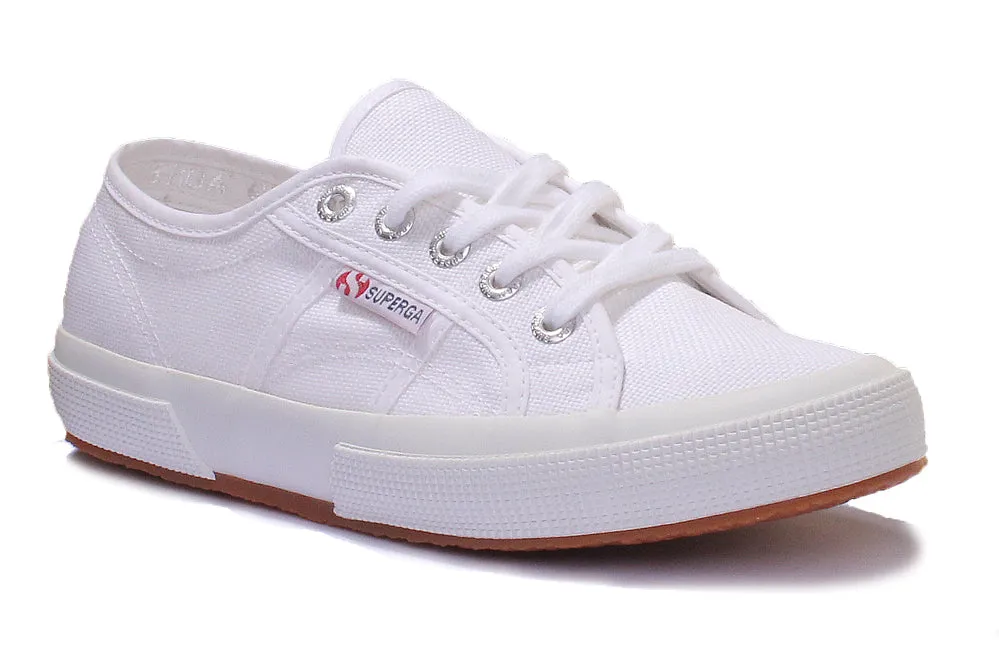 Superga 2750 Cotu Zapatillas clásicas de lona con cordones para mujer en gris