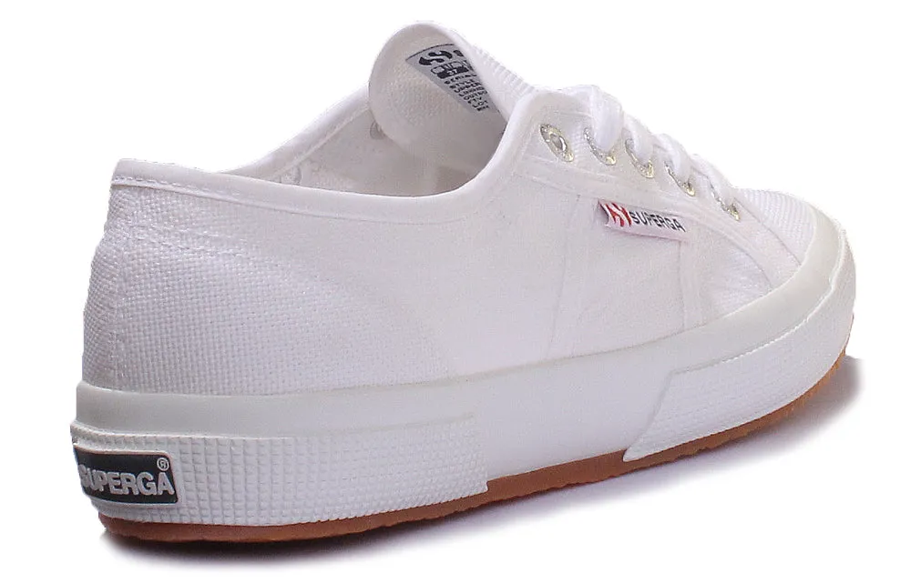 Superga 2750 Cotu Zapatillas clásicas de lona con cordones para mujer en gris