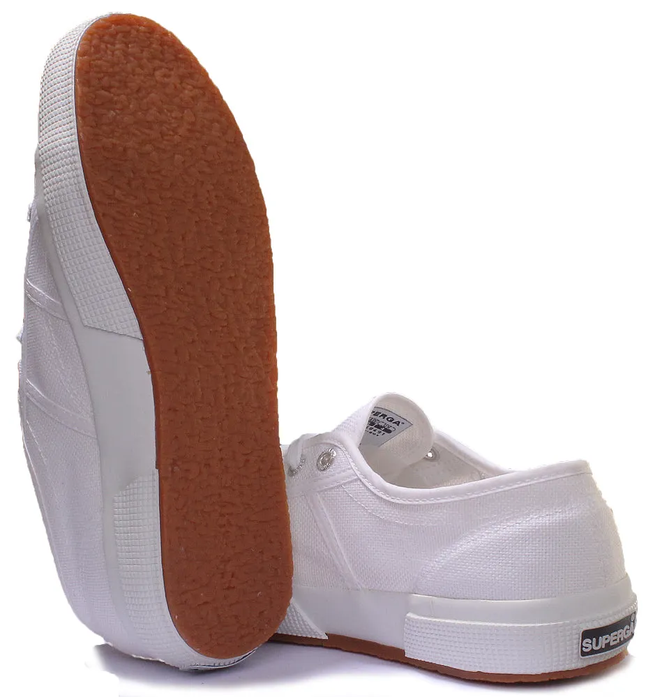 Superga 2750 Cotu Zapatillas clásicas de lona con cordones para mujer en gris