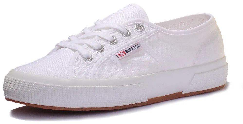 Superga 2750 Cotu Zapatillas clásicas de lona con cordones para mujer en gris
