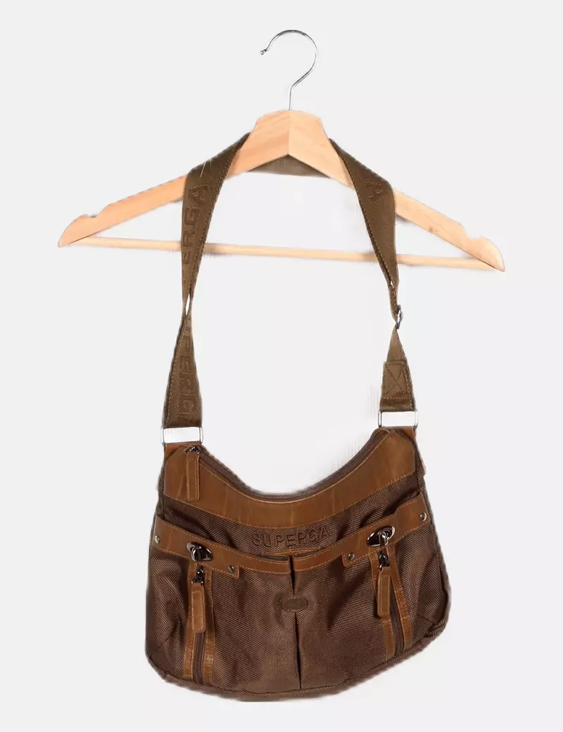 Superga Bandolera marrón combinado