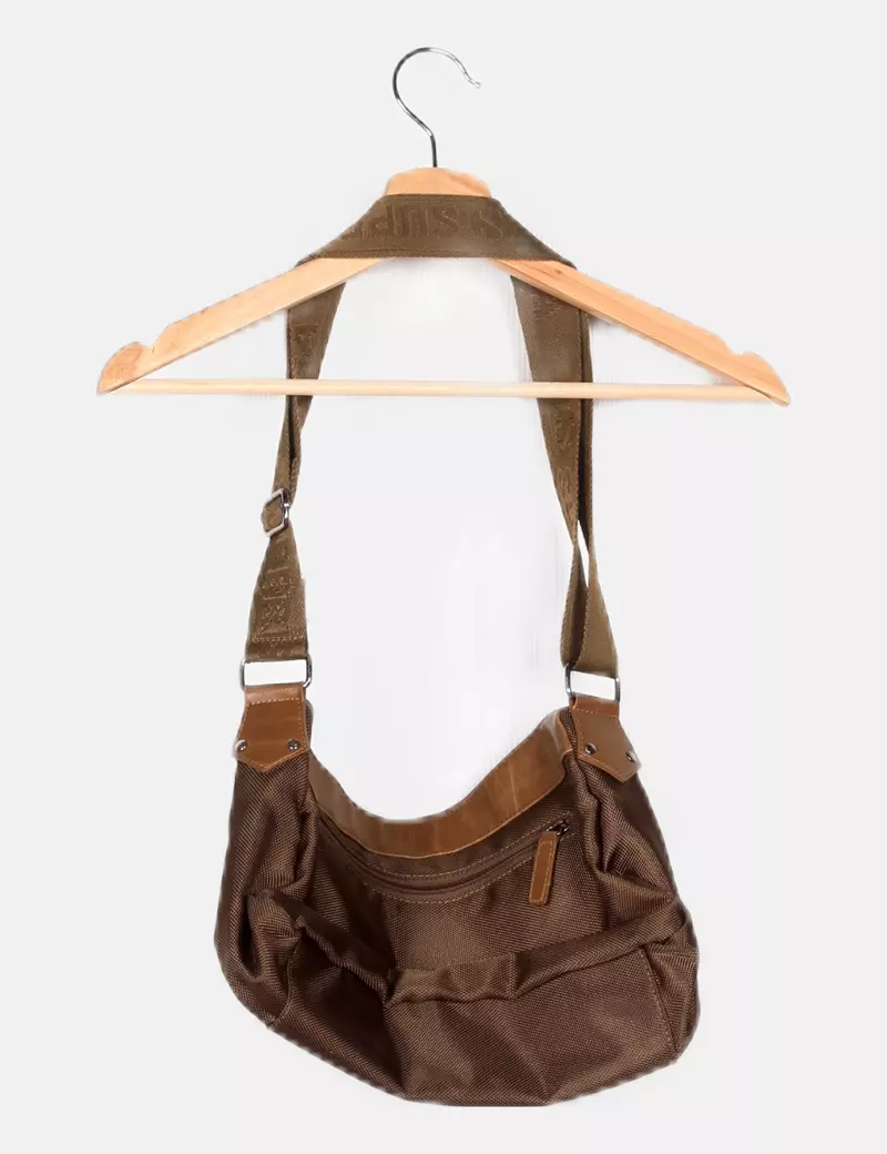 Superga Bandolera marrón combinado