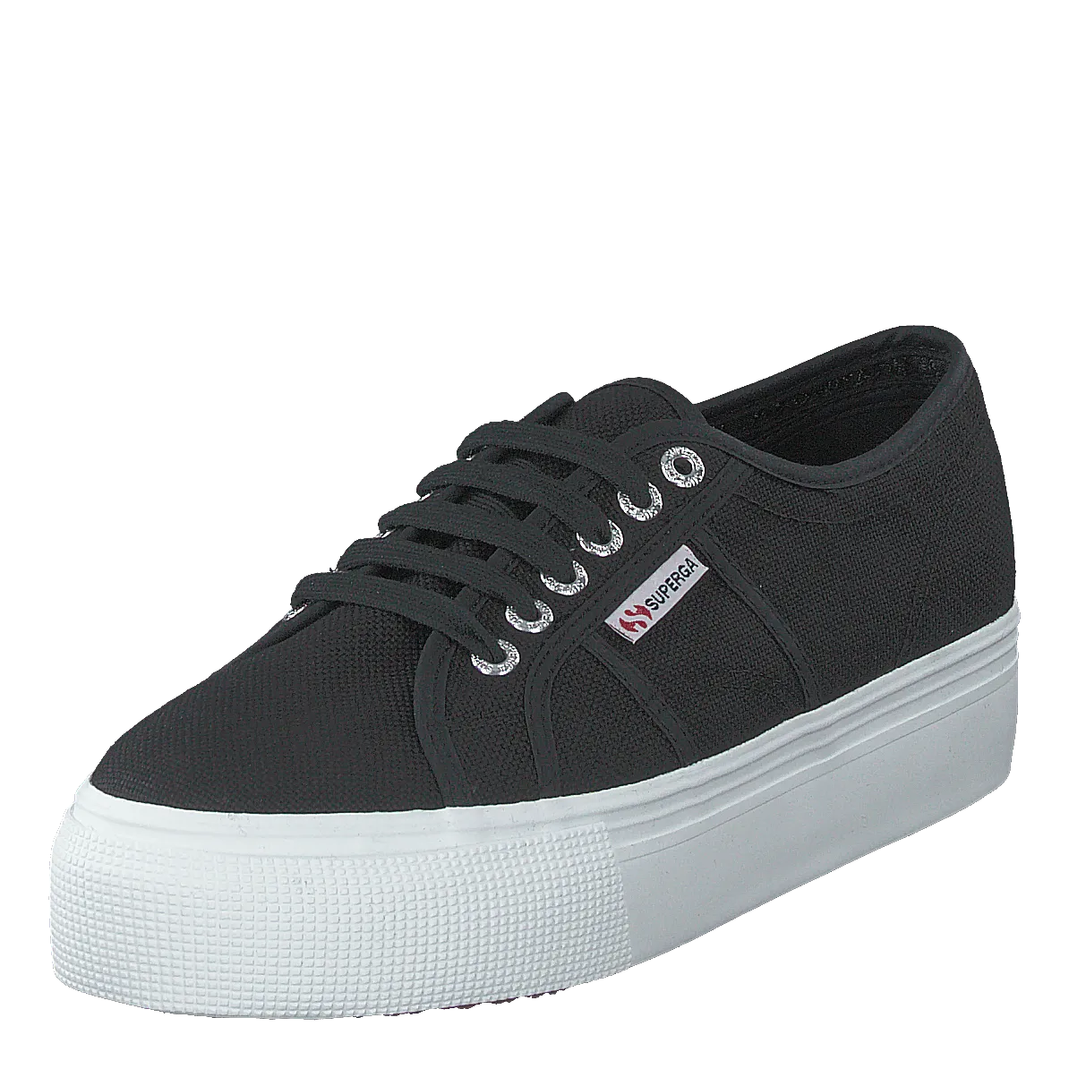 SUPERGA LADY 2790COTW LINEA AND DOWN F83 BLACKFWHITE