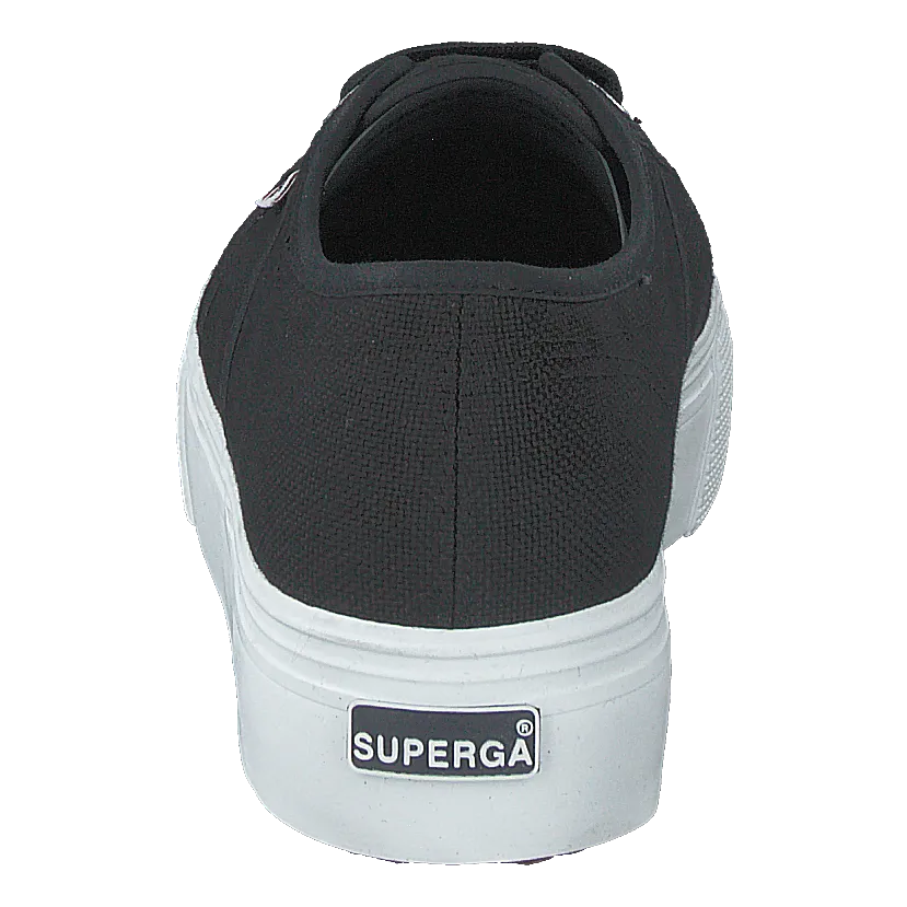 SUPERGA LADY 2790COTW LINEA AND DOWN F83 BLACKFWHITE