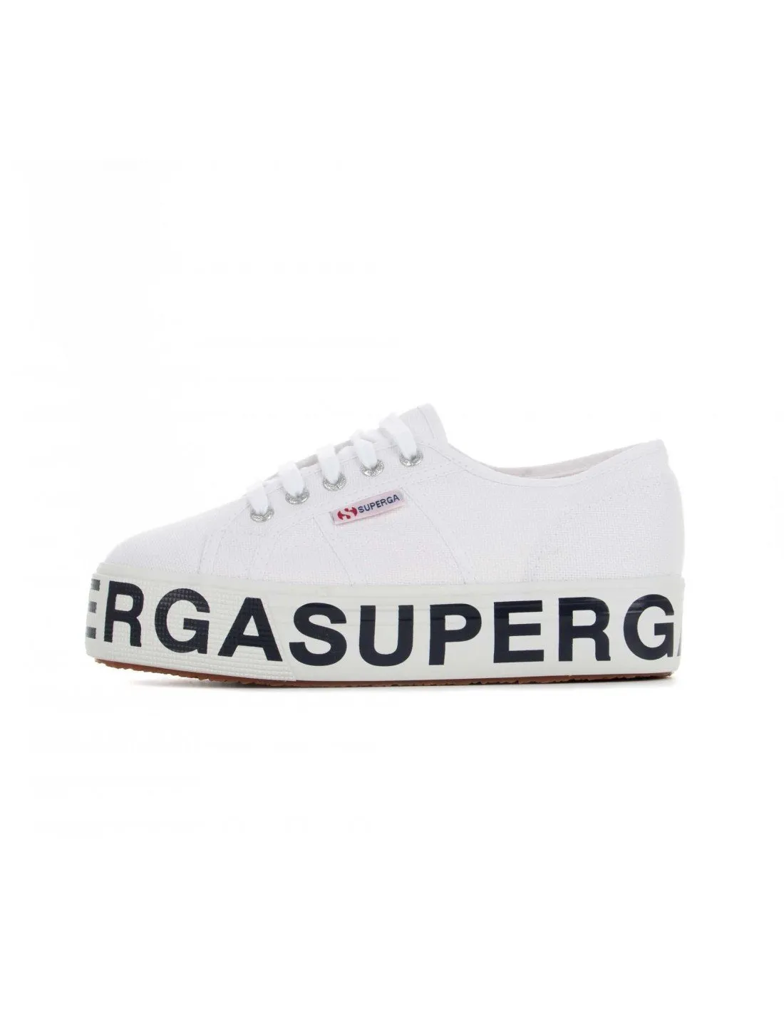 SUPERGA  ZAPATILLAS BLANCAS 2790 COTW OUTSOLE LETTERING MUJER