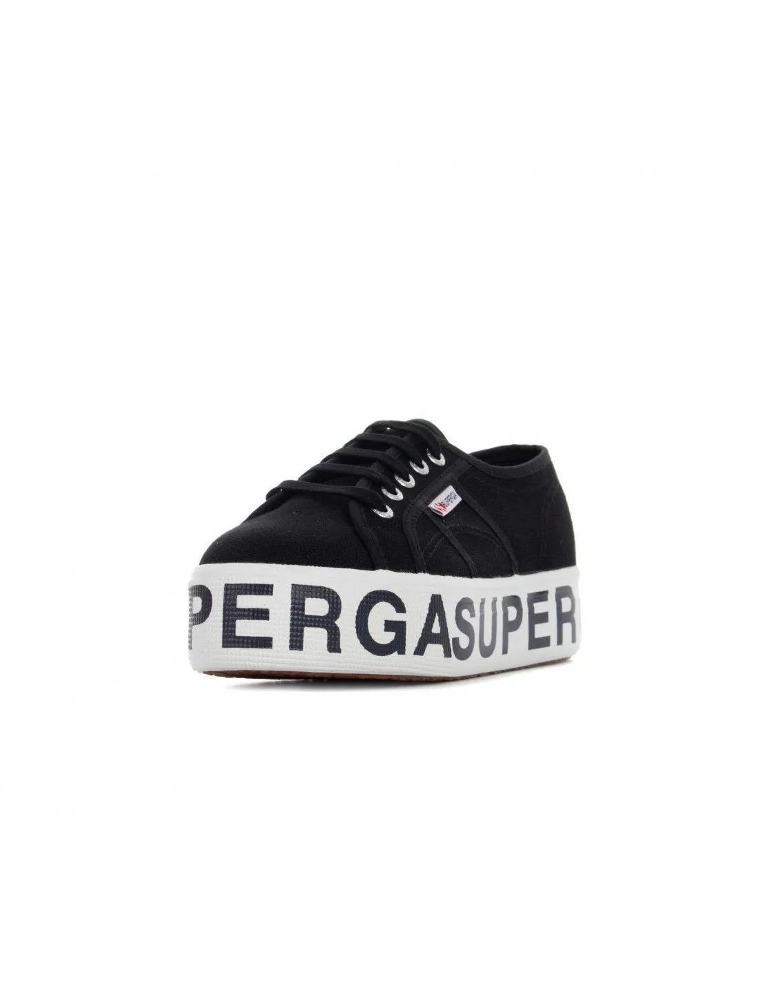SUPERGA  ZAPATILLAS NEGRAS 2790 COTW OUTSOLE LETTERING MUJER