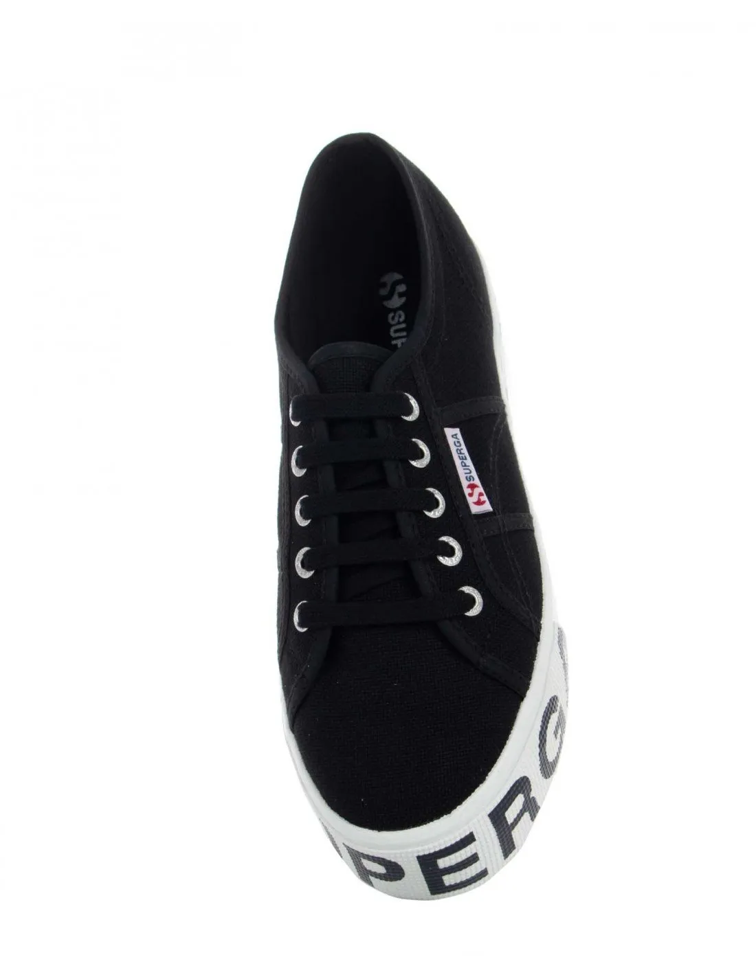 SUPERGA  ZAPATILLAS NEGRAS 2790 COTW OUTSOLE LETTERING MUJER