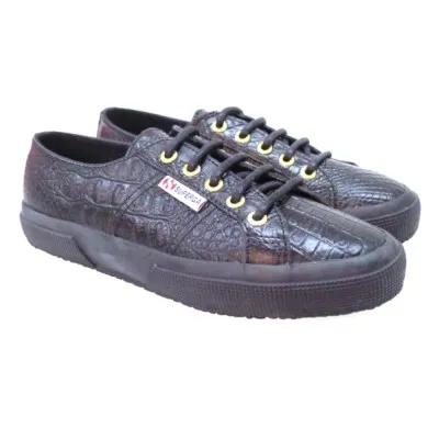 SUPERGAZapatillas piel cordon Superga 2750 Coco Full Negro