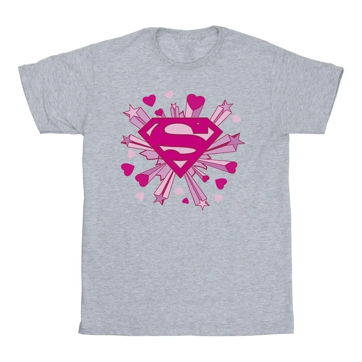 Superman Pink Hearts And Stars Logo