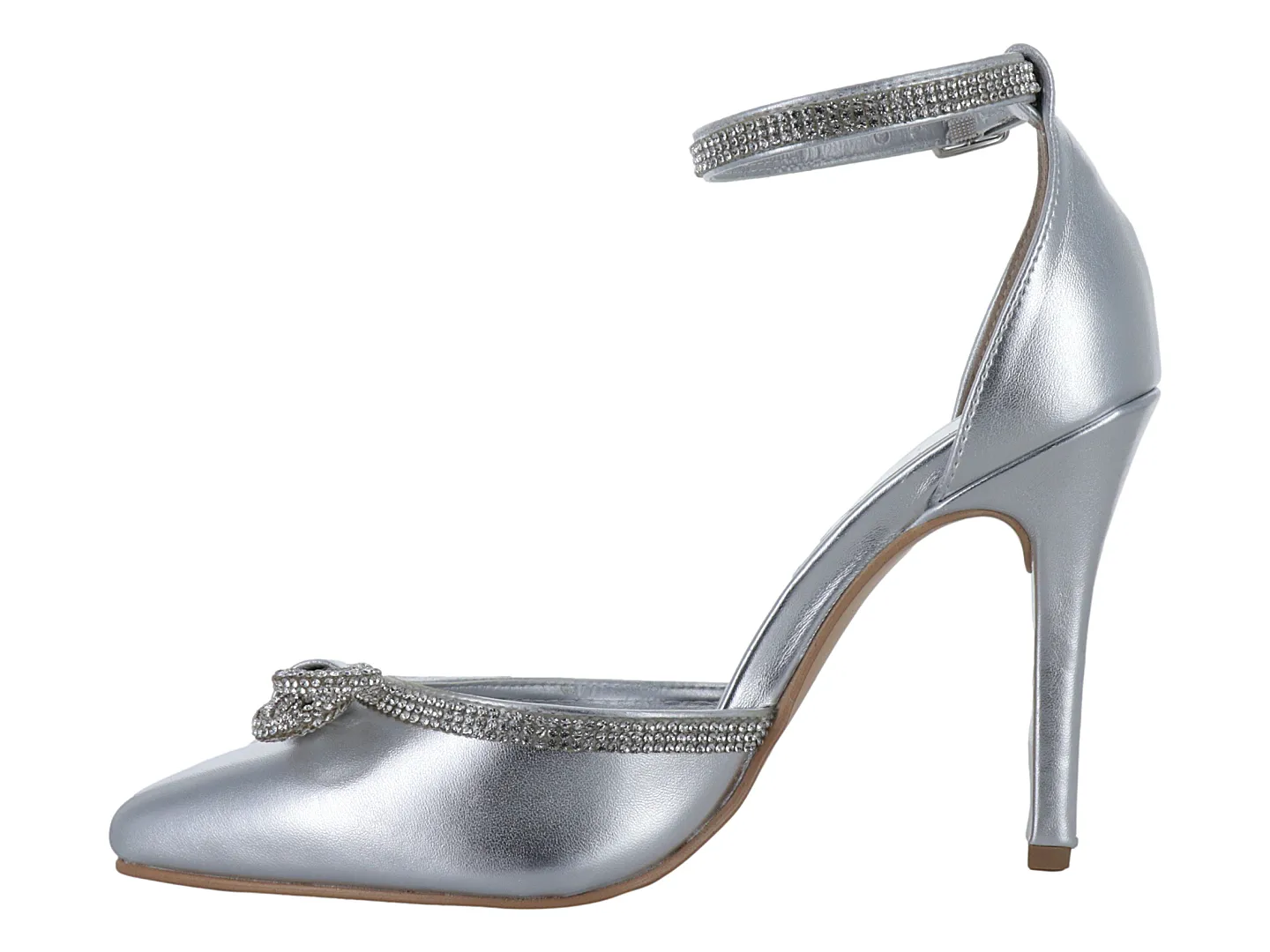 Tacones Clasben Gio Plata Para Mujer