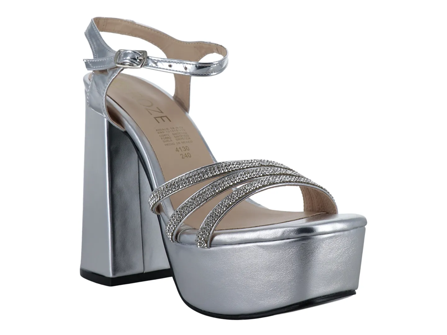Tacones Roze 4130 Plata Para Mujer