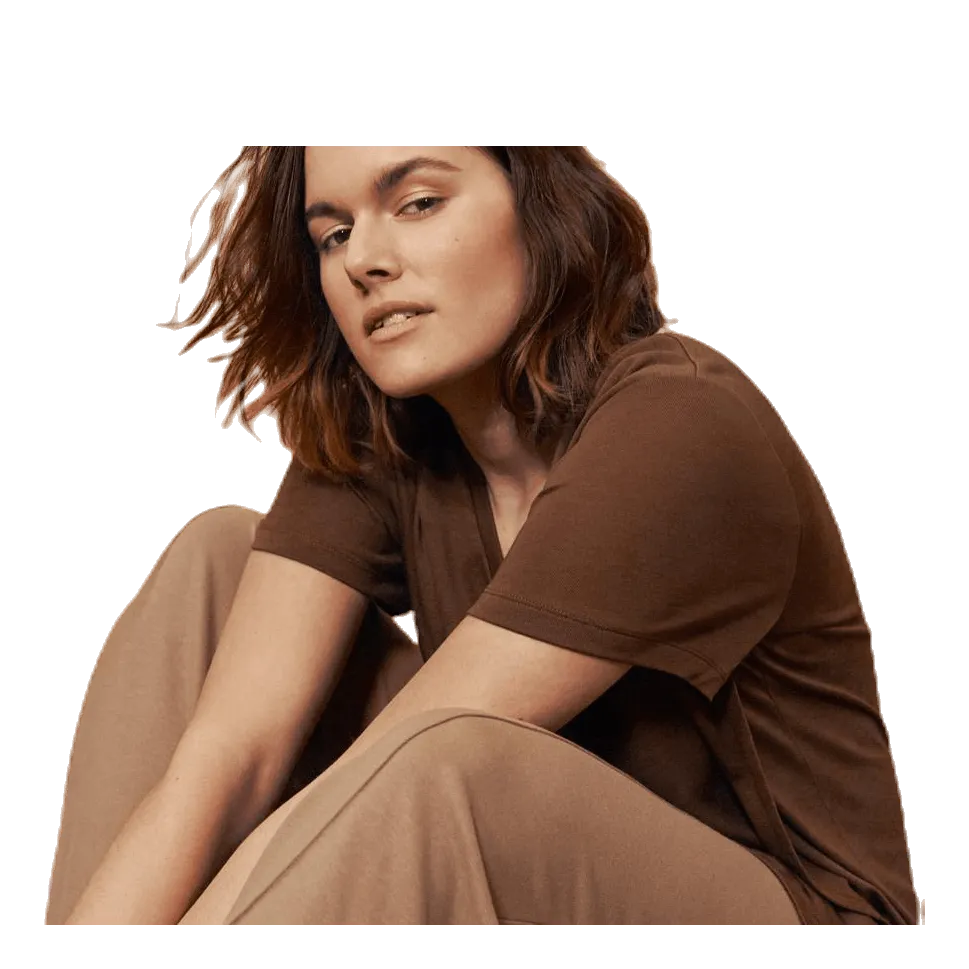 TETAS THESHIRT VNECK BROWN