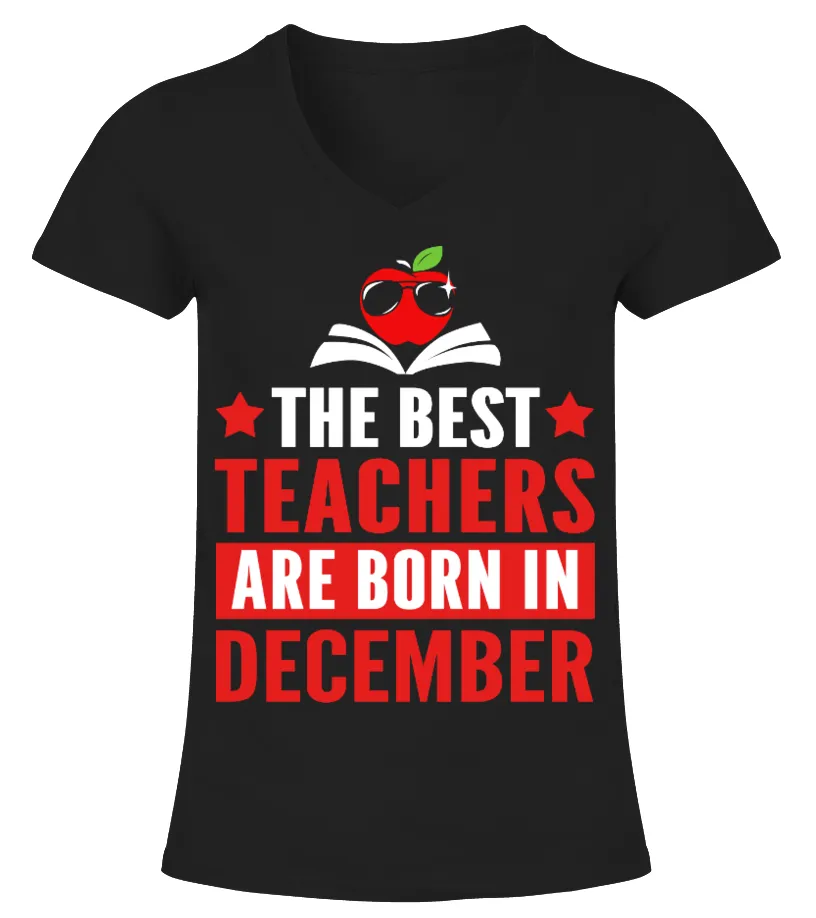 THE BEST TEACHER   DECEMBER CAMISETA CUELLO PICO MUJER