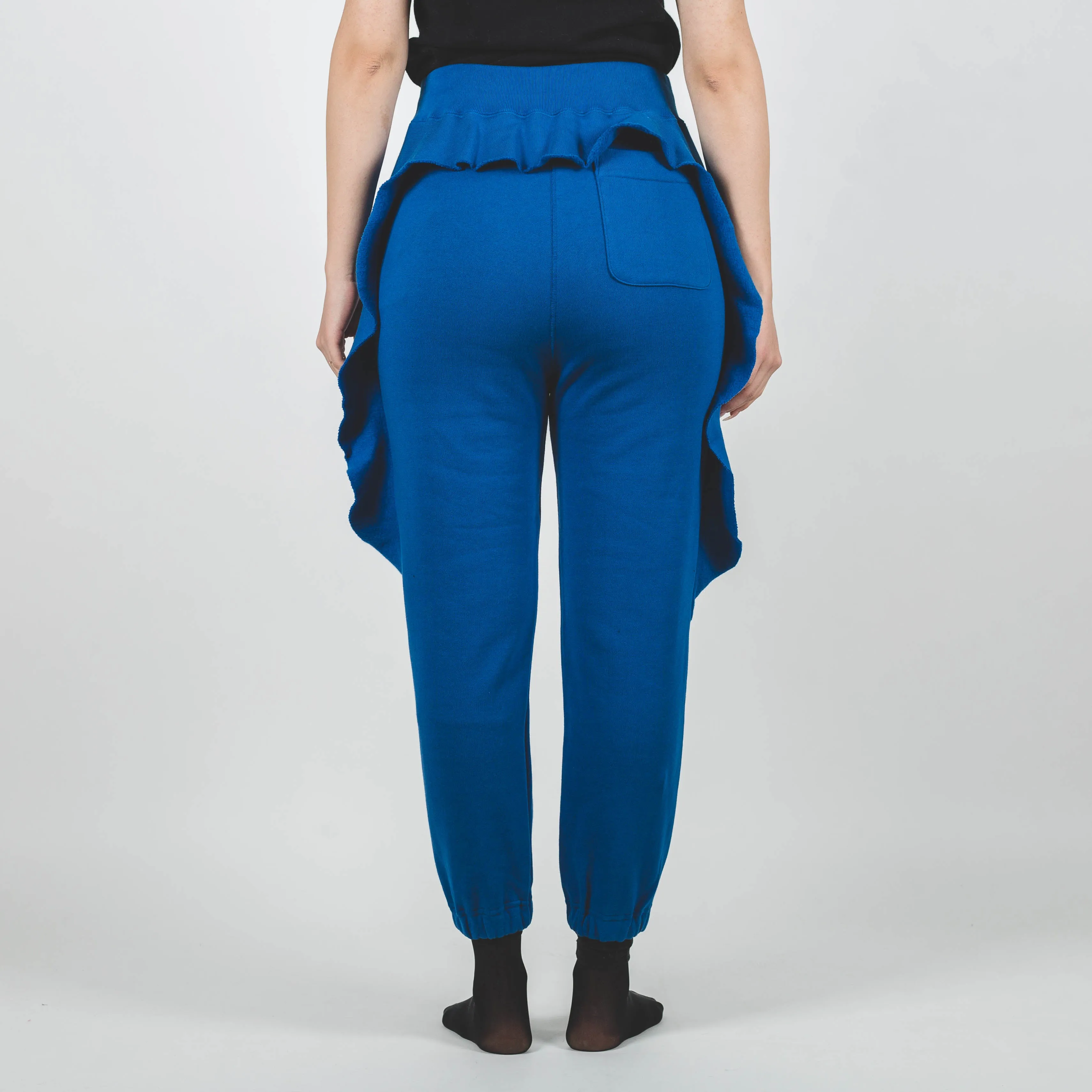 Undercover Blue Frill Sweat Rib Pants