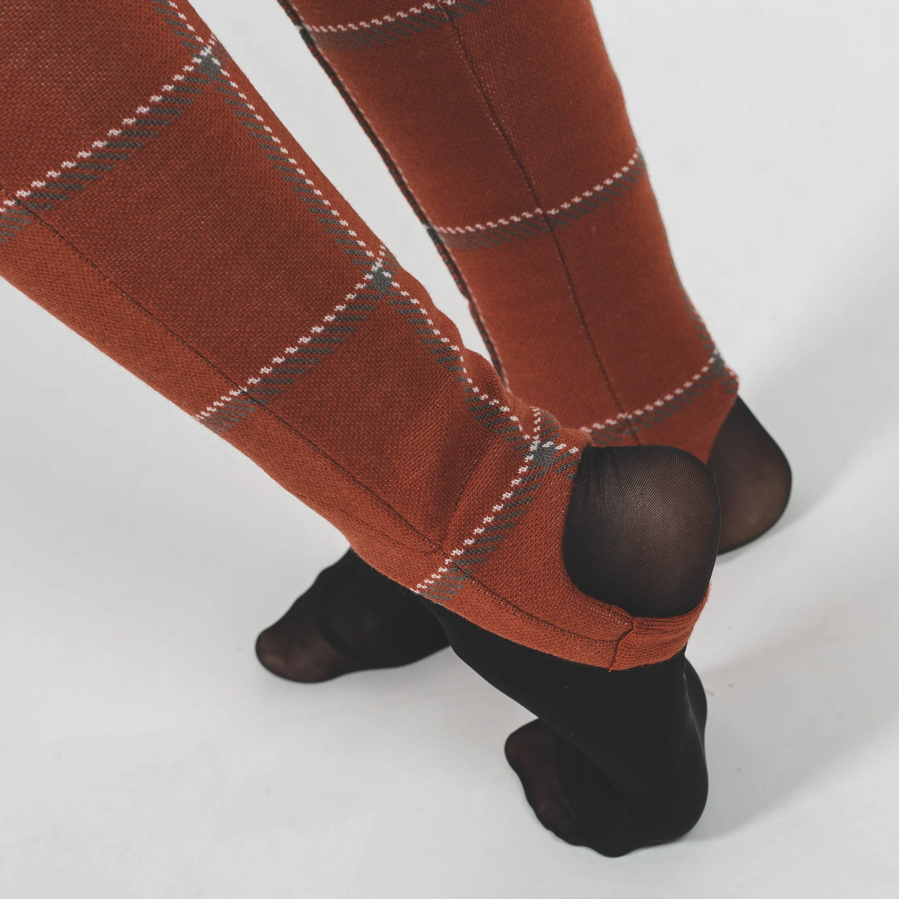 Undercover Orange Checkered Print Pants