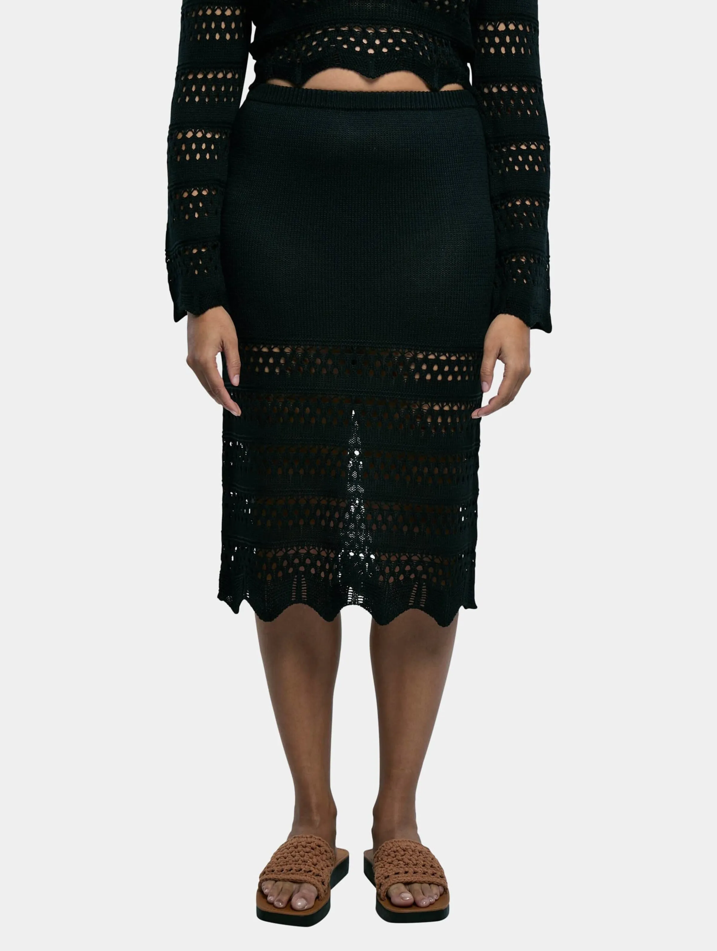 Urban Classics Ladies 3/4 Crochet Knit