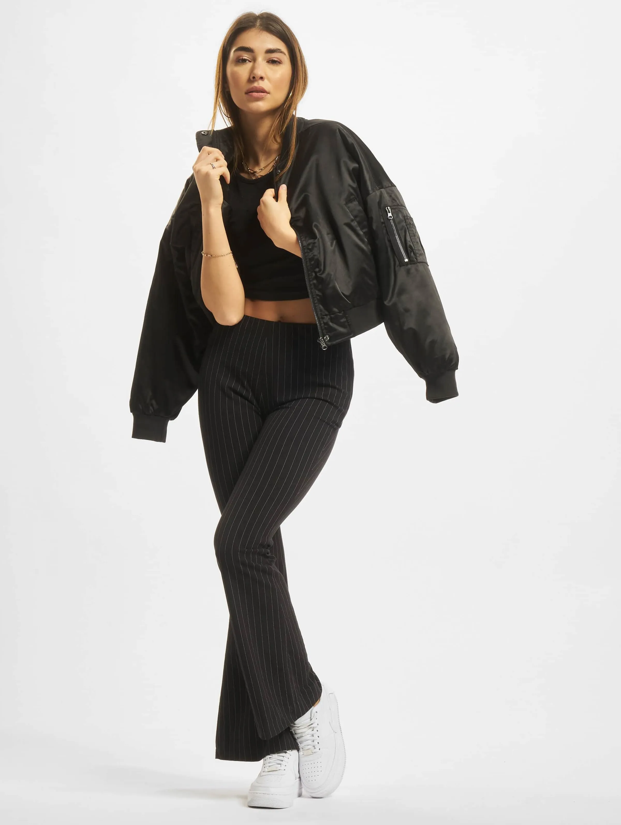 Urban Classics Ladies Flared Pin Stripe