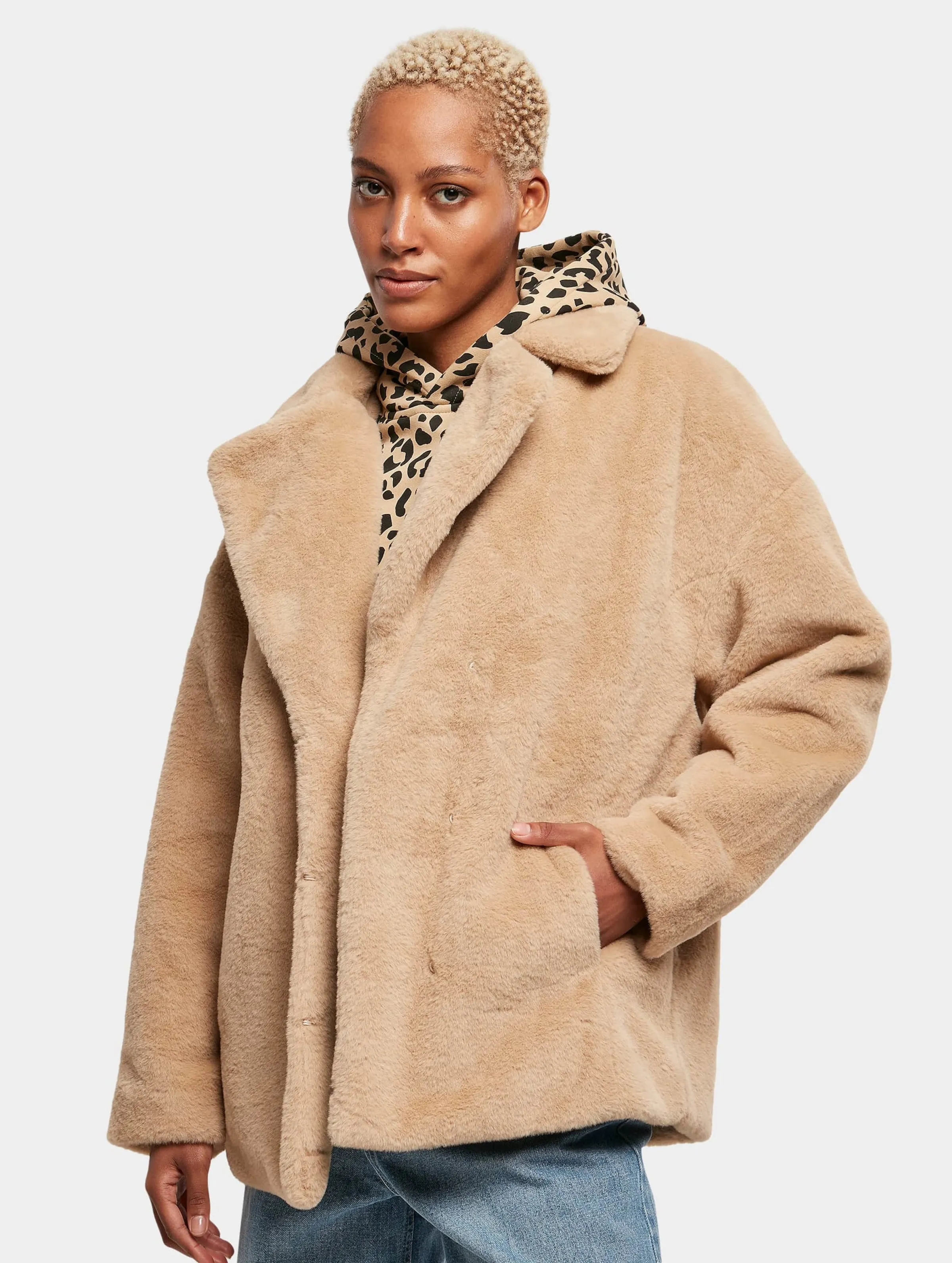 Urban Classics Ladies Lapel Teddy