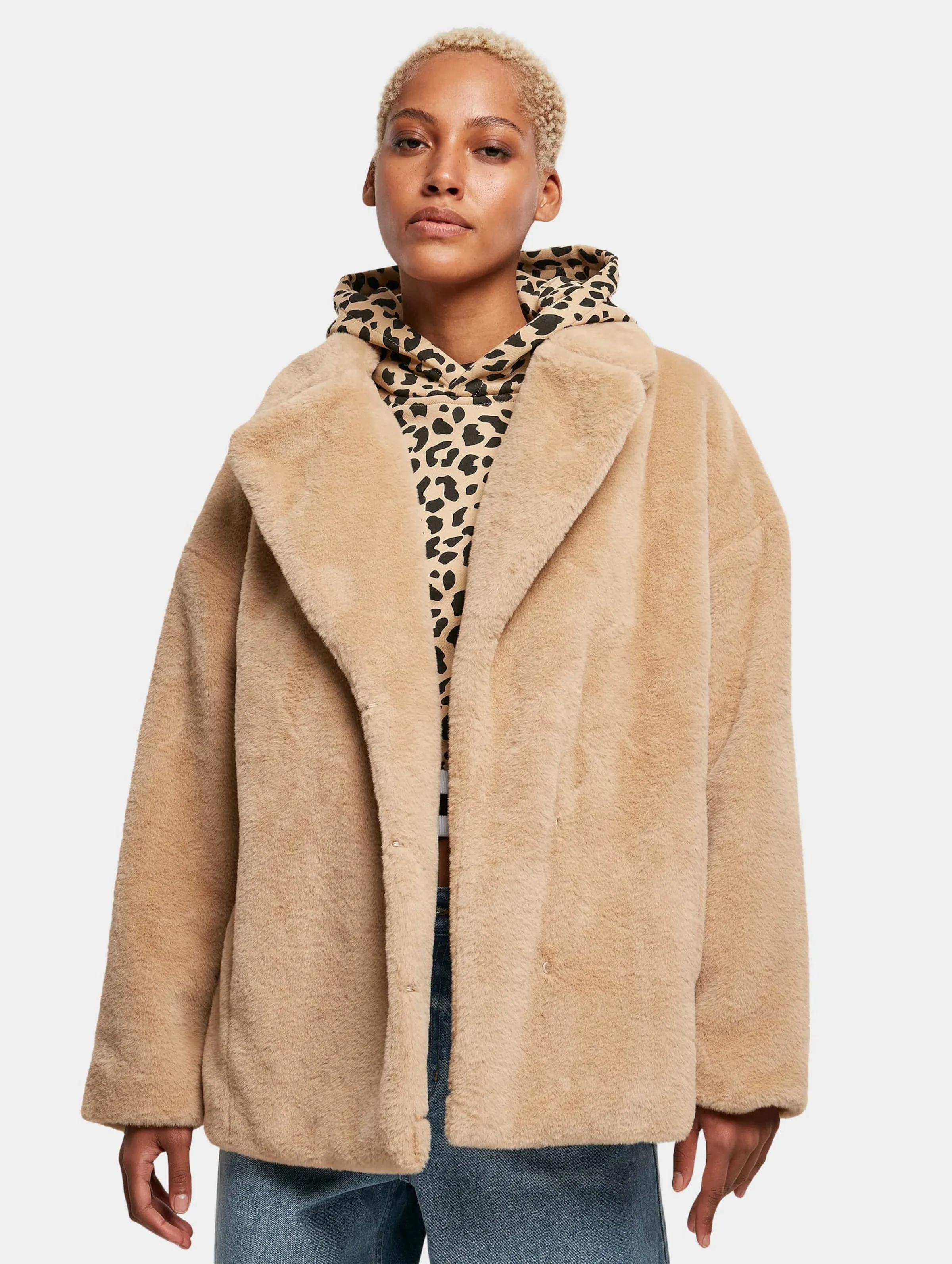 Urban Classics Ladies Lapel Teddy