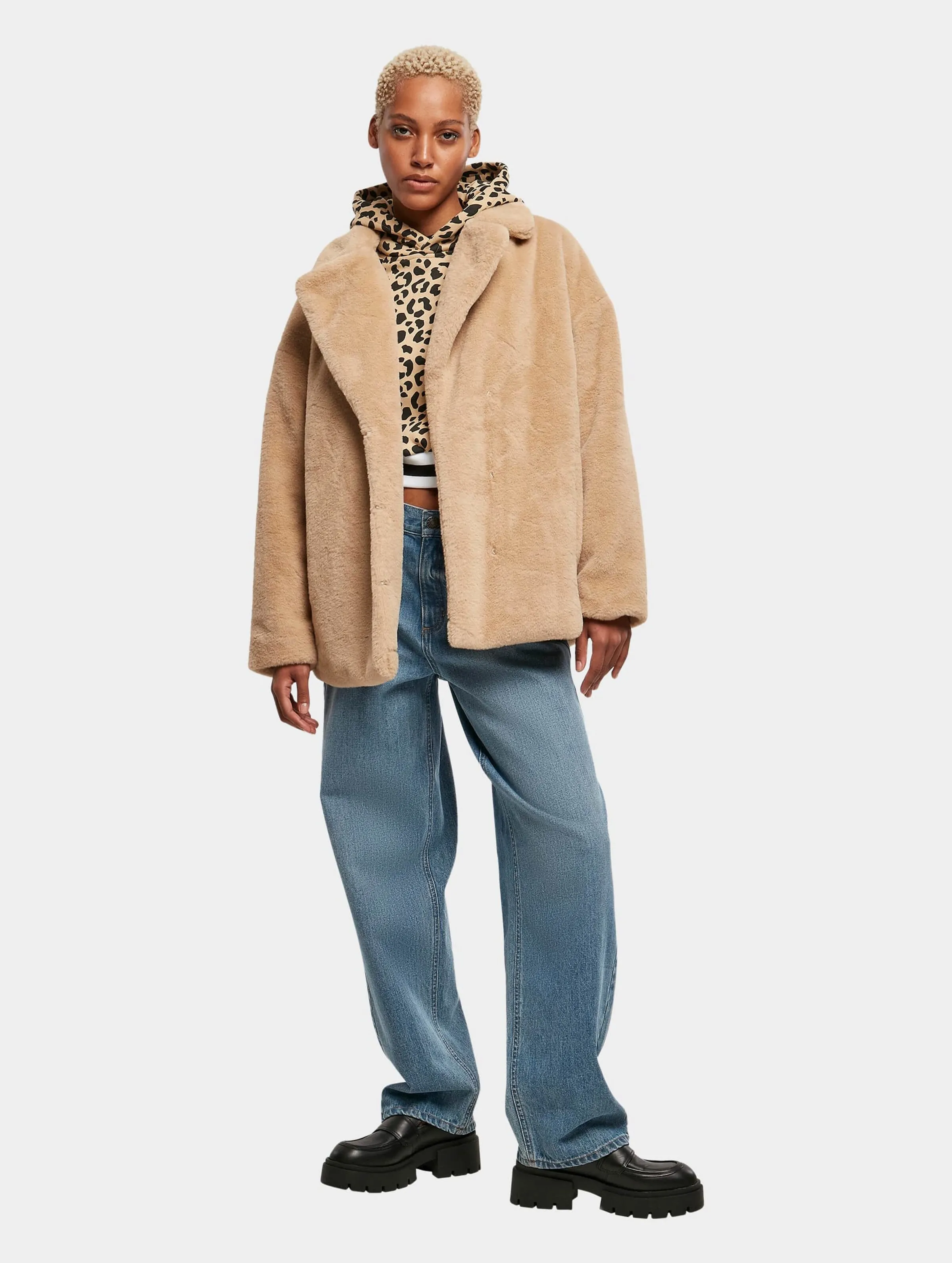 Urban Classics Ladies Lapel Teddy