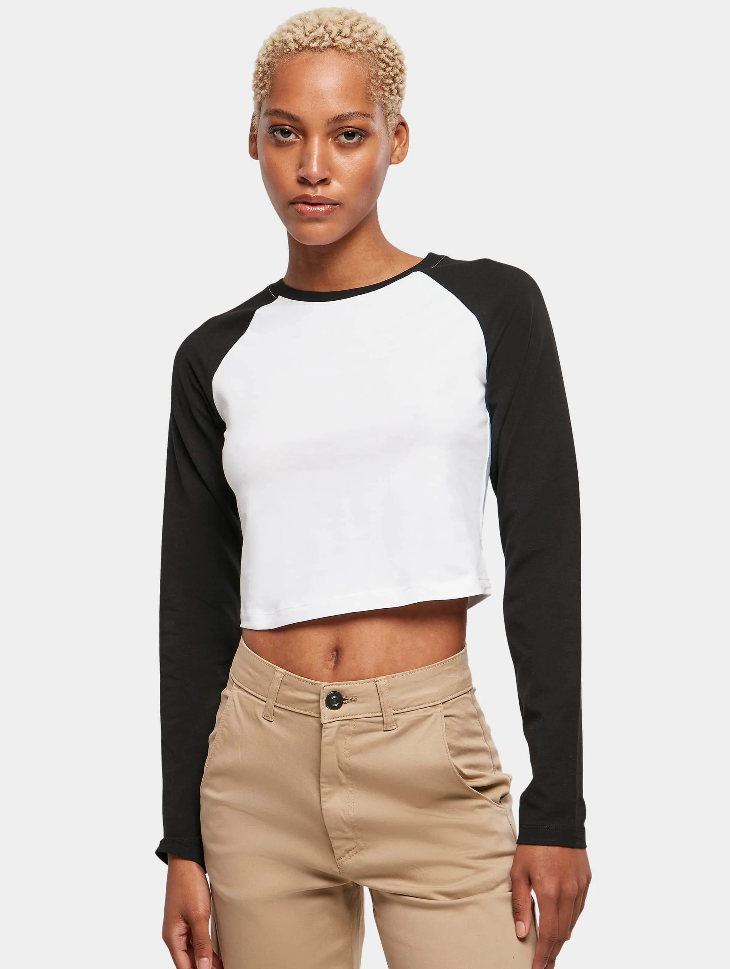 Urban Classics Ladies Organic Cropped Retro Baseball