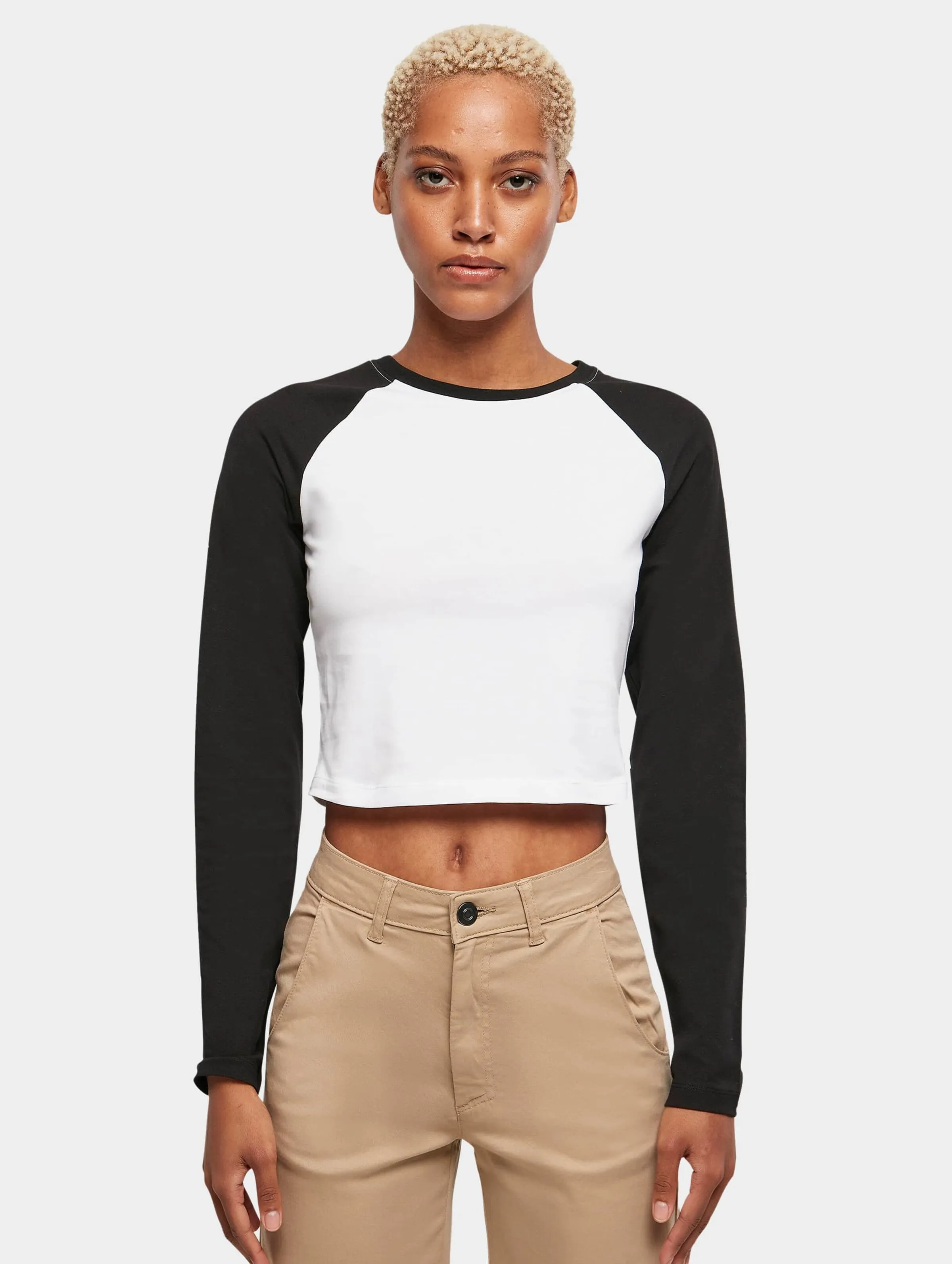 Urban Classics Ladies Organic Cropped Retro Baseball