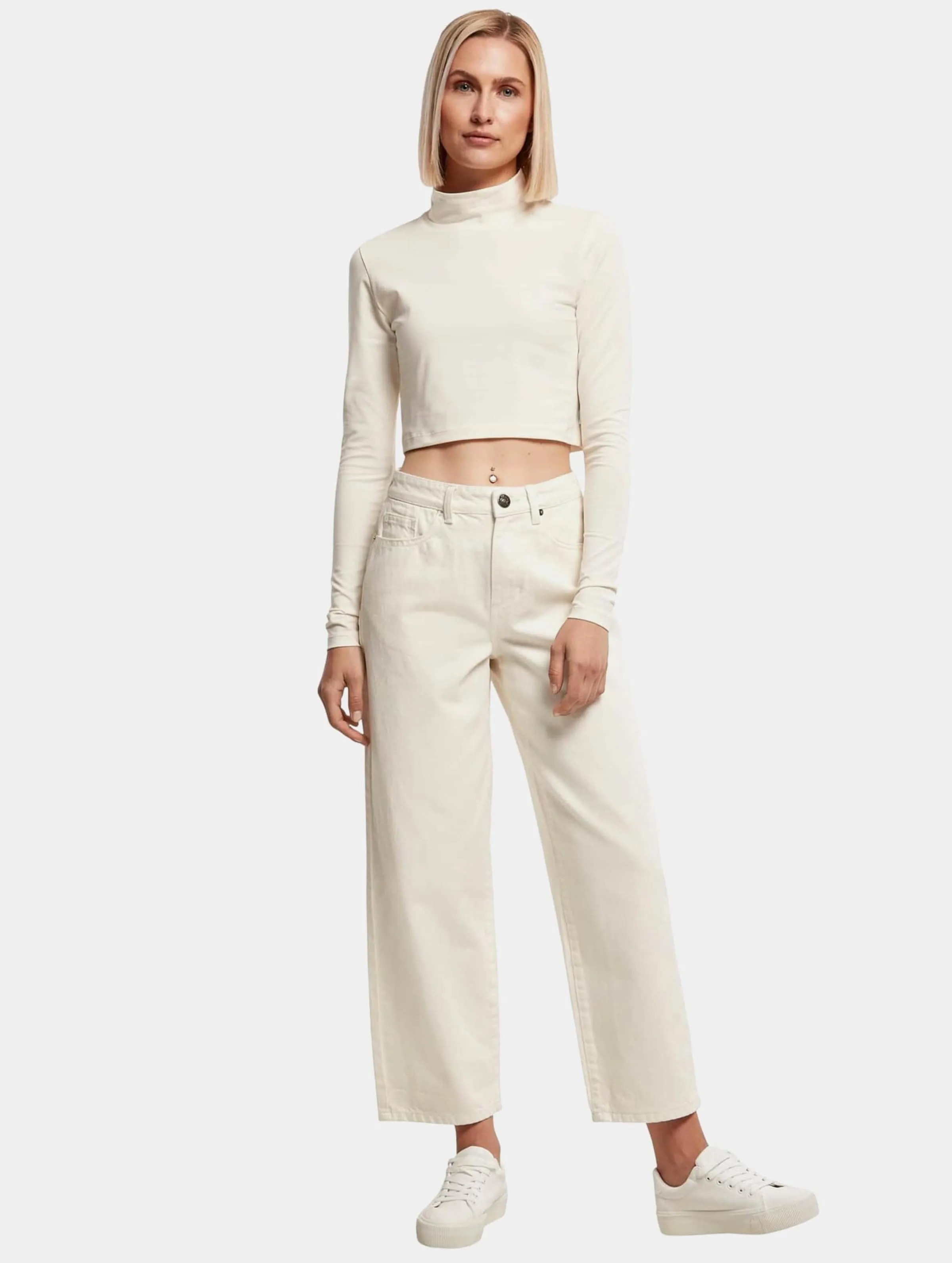Urban Classics Ladies Organic Cropped Turtelneck
