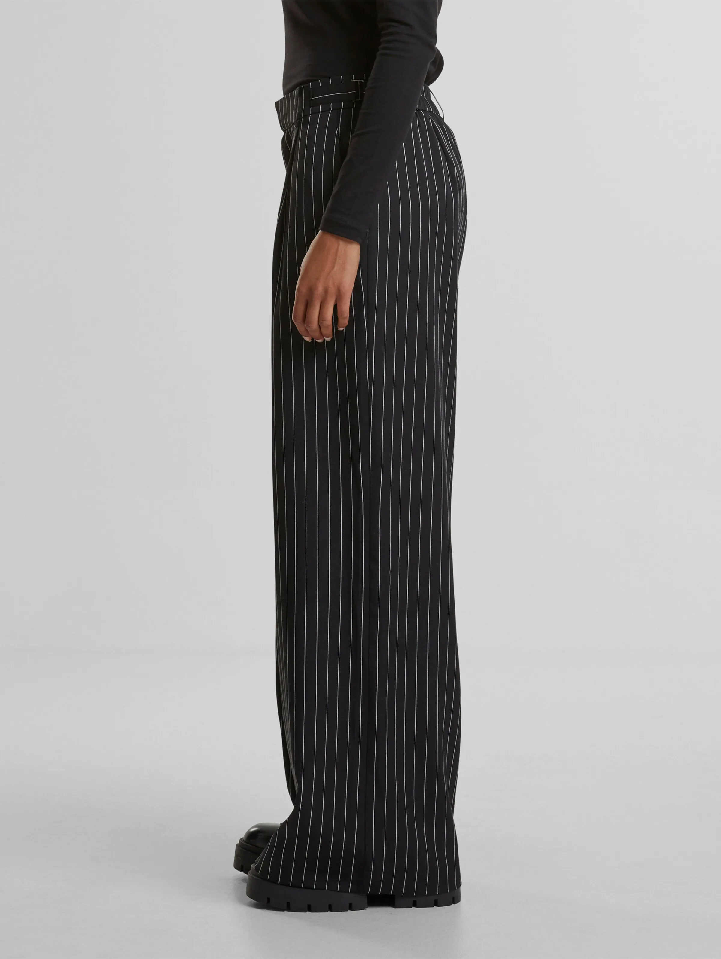 Urban Classics Ladies Pinstripe Wide Leg