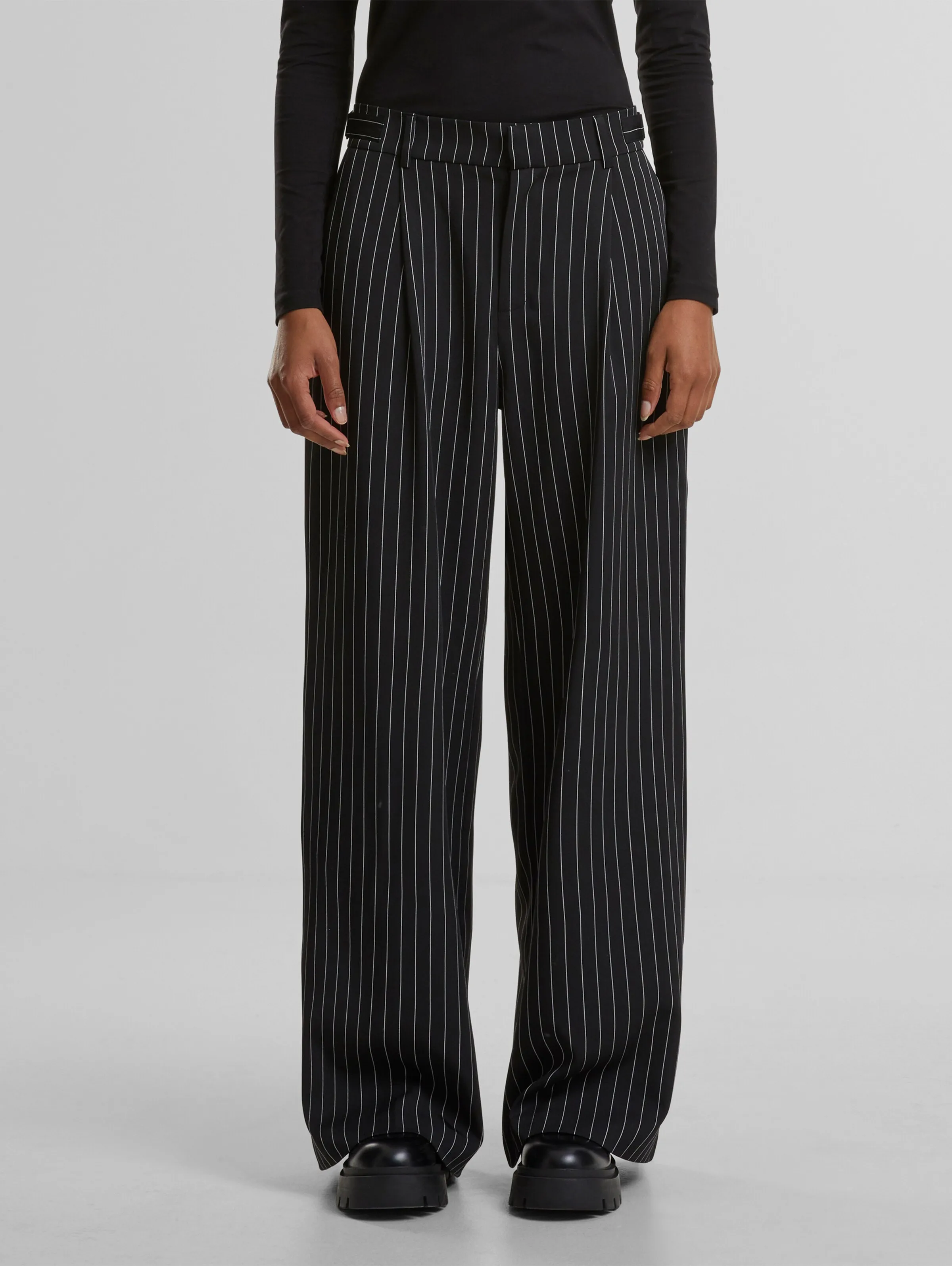Urban Classics Ladies Pinstripe Wide Leg