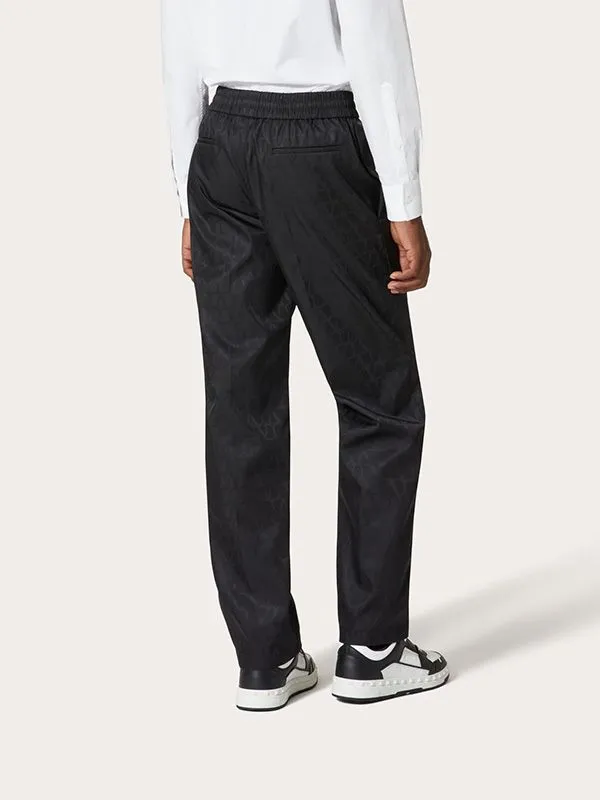Valentino Toile Iconographe High Waist Pants Black
